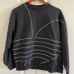 Adidas Women’s Black Sweater with White Lines